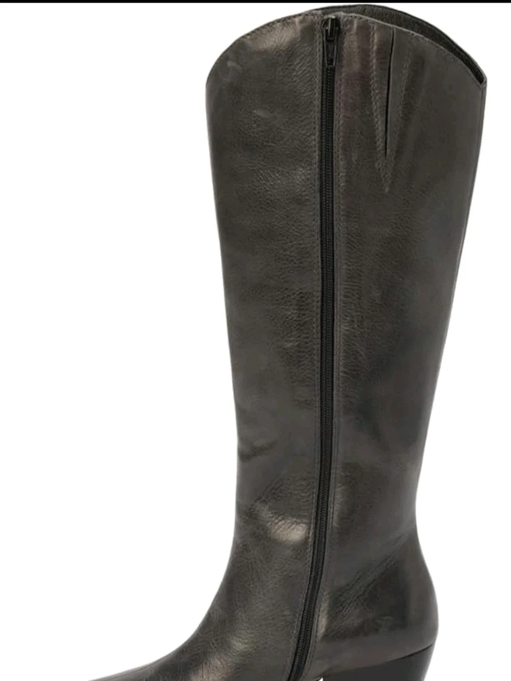 Matisse Black Over-the-Knee Pointed-Toe Leather Boots